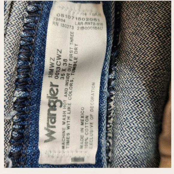 Wrangler 13MWZ‎ Cowboy Cut Jeans Medium Wash Denim Western Fit 36x38 - Picture 6 of 6